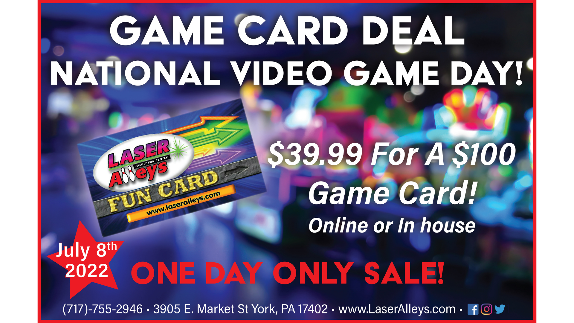 Laser national video game day