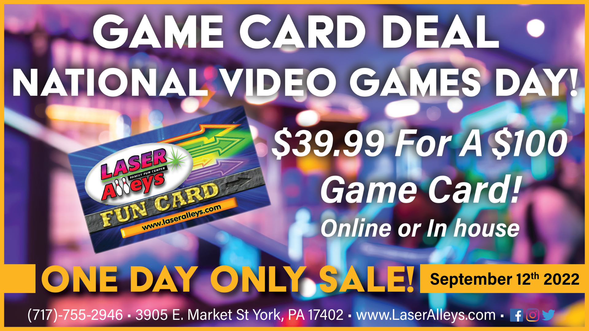 Laser alley nationa video game day
